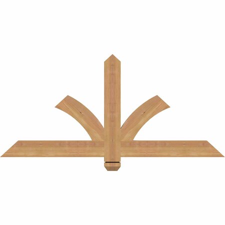 Ekena Millwork Redmond Smooth Timber Gable Bracket, Western Red Cedar, 48"W x 22"H x 1 1/2"D x 3 1/2"F, 11/12 Pitch GBW048X22X0204RED00SWR